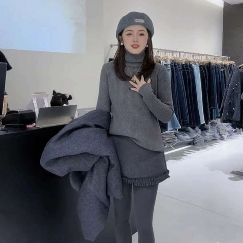 1988 STUDIO•基础纯色堆堆领针织打底衫