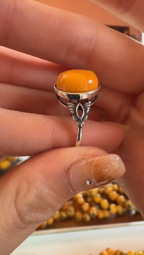 银S925镶嵌颈饰蜜蜡3551天然珠宝蜜蜡奇石假一罚十