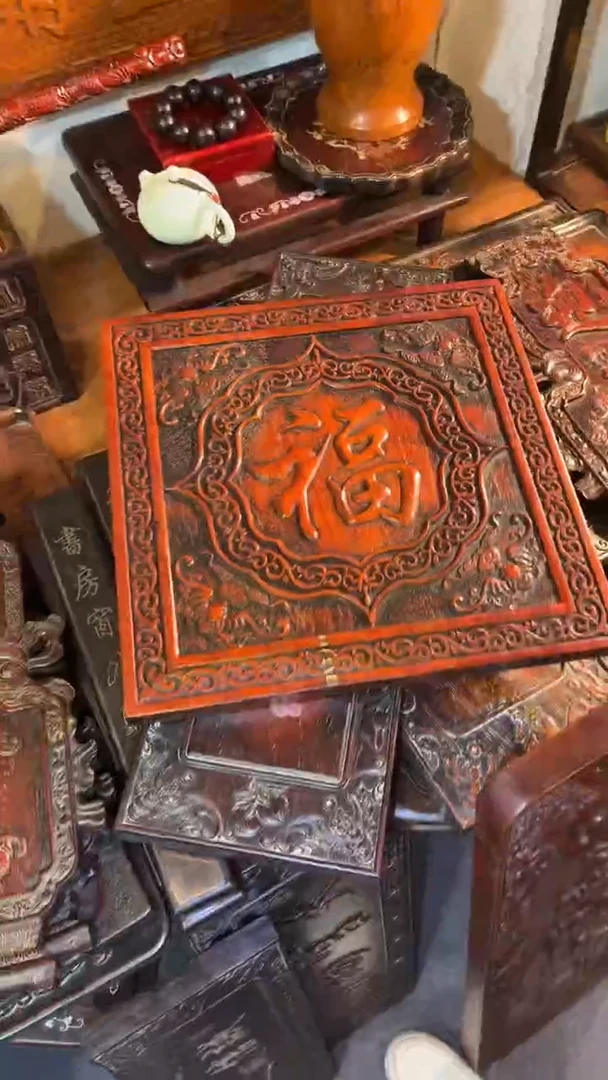 非洲紫檀（红花梨）40x40cm福