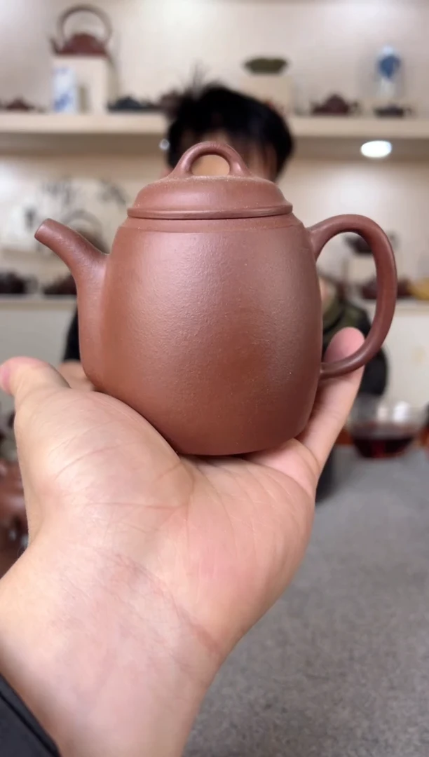 【闪购商品】紫砂茶壶古秦权 紫泥 半手工