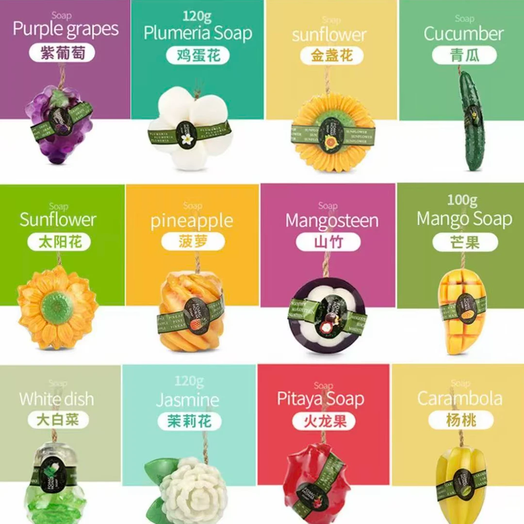 3D水果精油香皂沐浴清洁洗脸便携清爽控油香熏皂