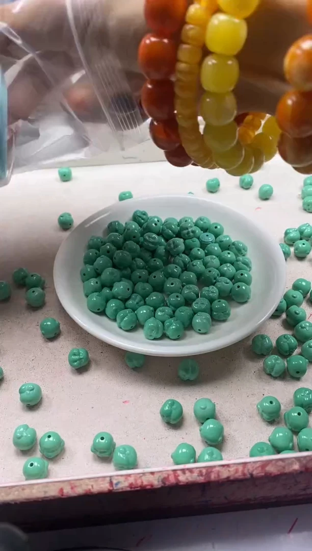 【闪购商品】玛瑙/玉髓颈饰银S800镶嵌x1120高瓷绿松佛头*2个