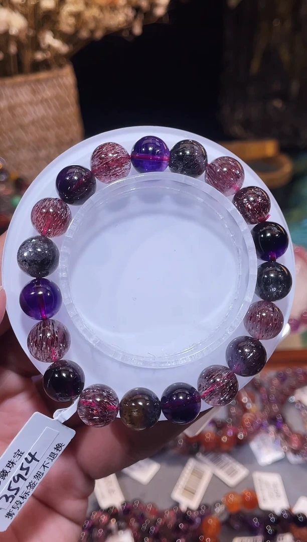 未镶嵌手串水晶黑加仑超七单圈10m+