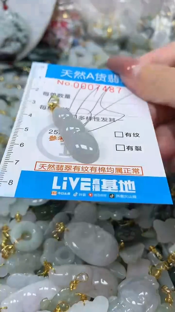 翡翠未镶嵌颈饰净货挂件-7487
