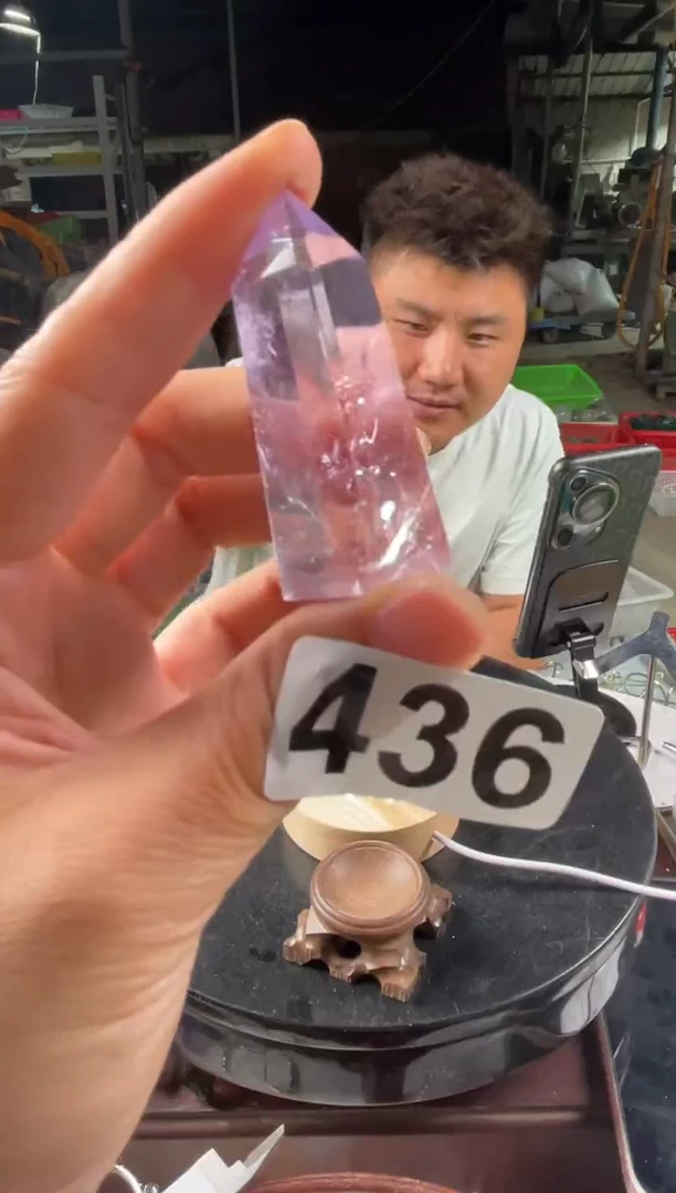 未镶嵌发晶大型摆件（非配饰）紫水晶柱子436 32克