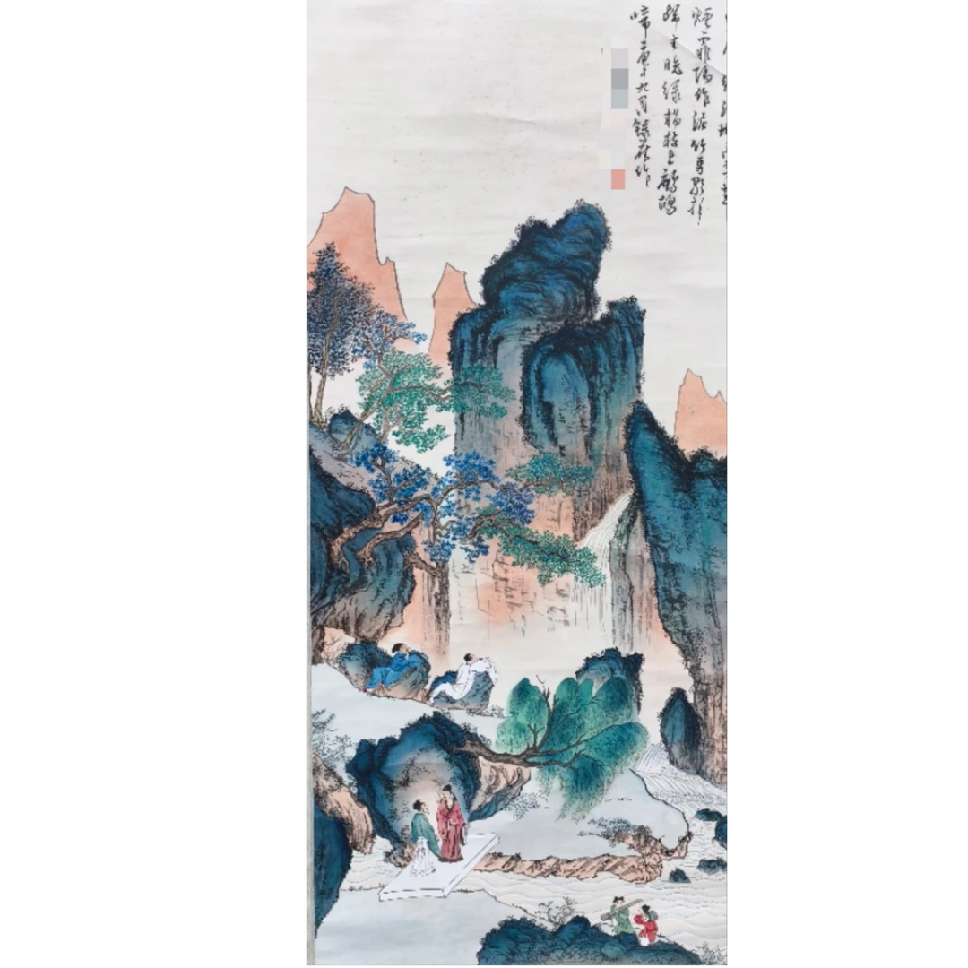 溥    山水立轴图46*110约4.8平尺