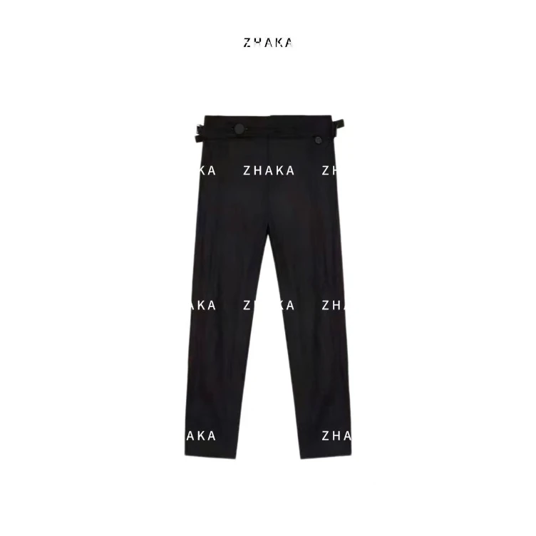 ZHAKA/金属丝交织西式长裤zk655
