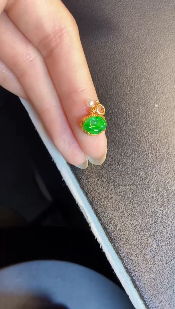 吊坠(不含链)银S925镶嵌翡翠1