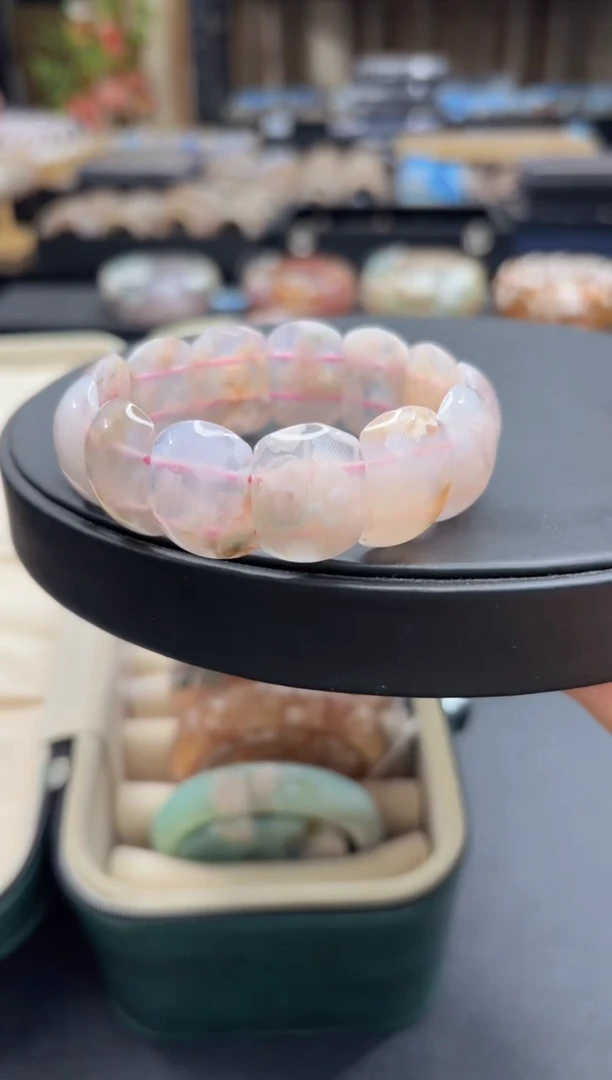 未镶嵌手链石英质玉31樱花微瑕手牌