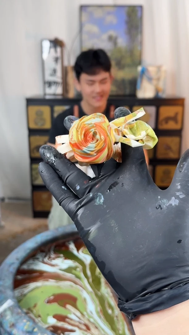 974玫瑰发圈定制色