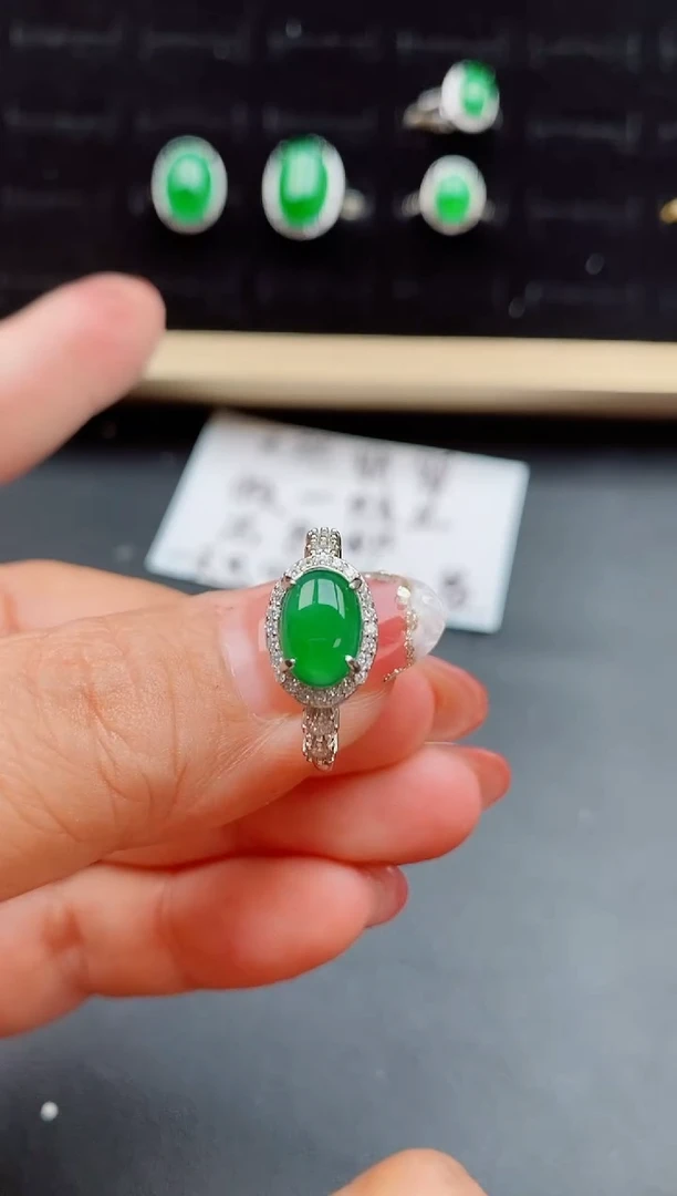 【闪购商品】翡翠戒指银S925镶嵌50850