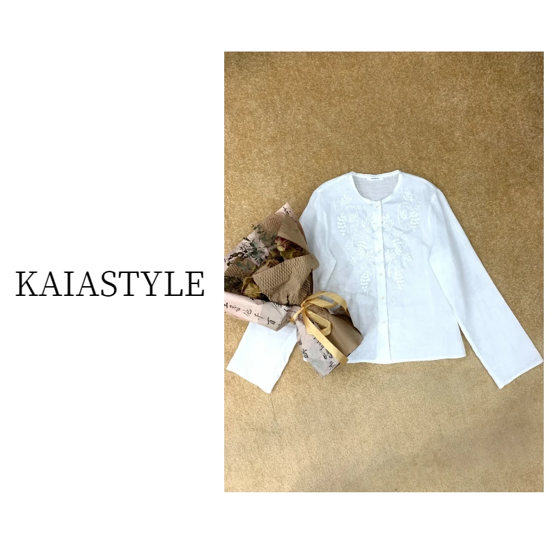 KAIASTYLE 时尚女装/绣花纹衬衫长袖 KC0026