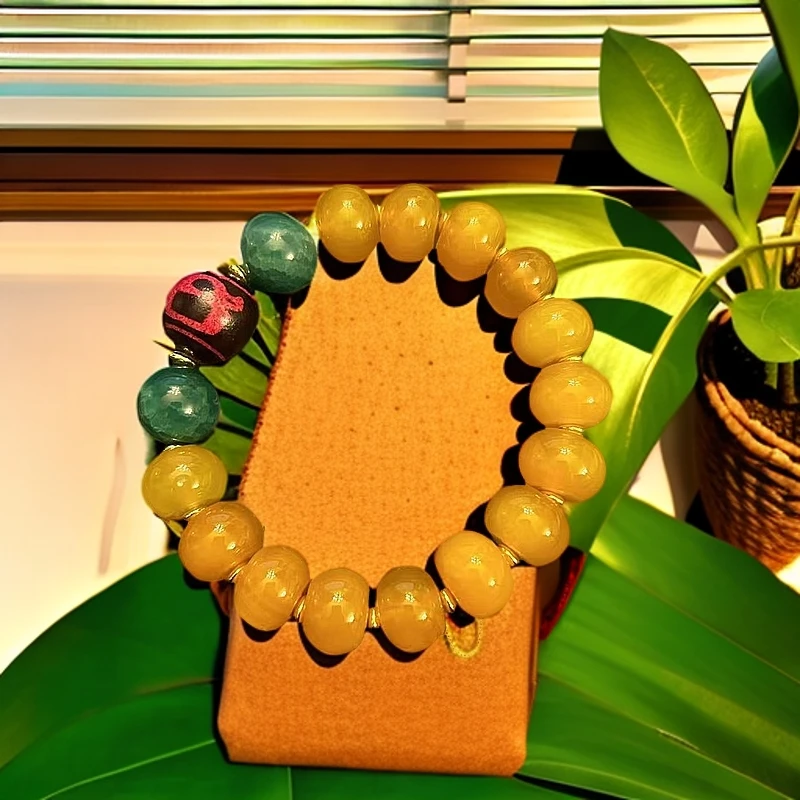 【玉合缘】天然黄玛瑙大单株手串-多样性发一7212