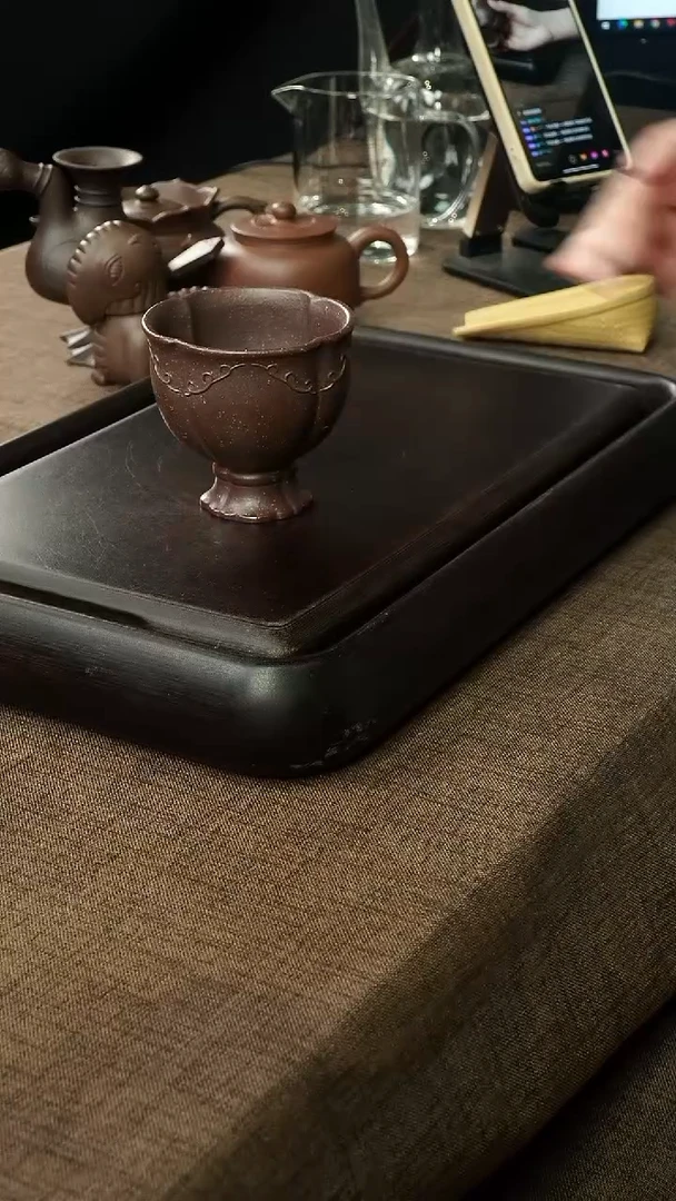 茶壶紫砂高脚海棠杯100毫升