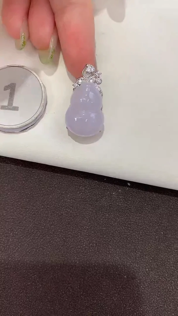 颈饰银S925镶嵌翡翠天然缅甸a货翡翠(多样性发其一