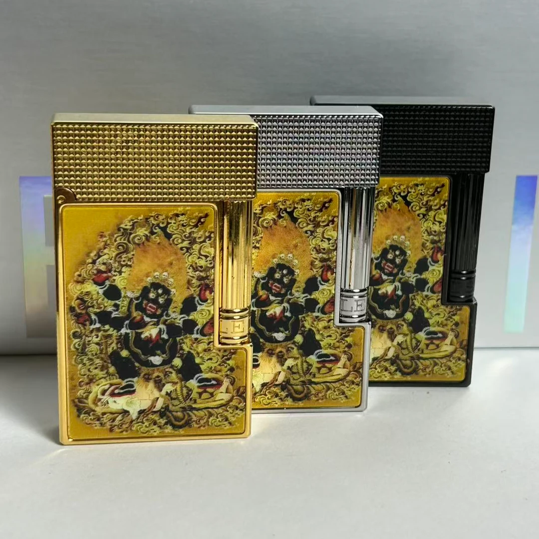 KELEISI六臂大黑天黑财神造型黄铜一体朗声打火机男士适用