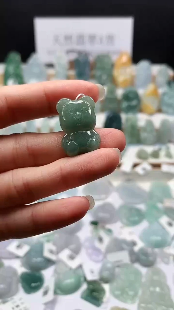 吊坠(不含链)未镶嵌翡翠4小熊