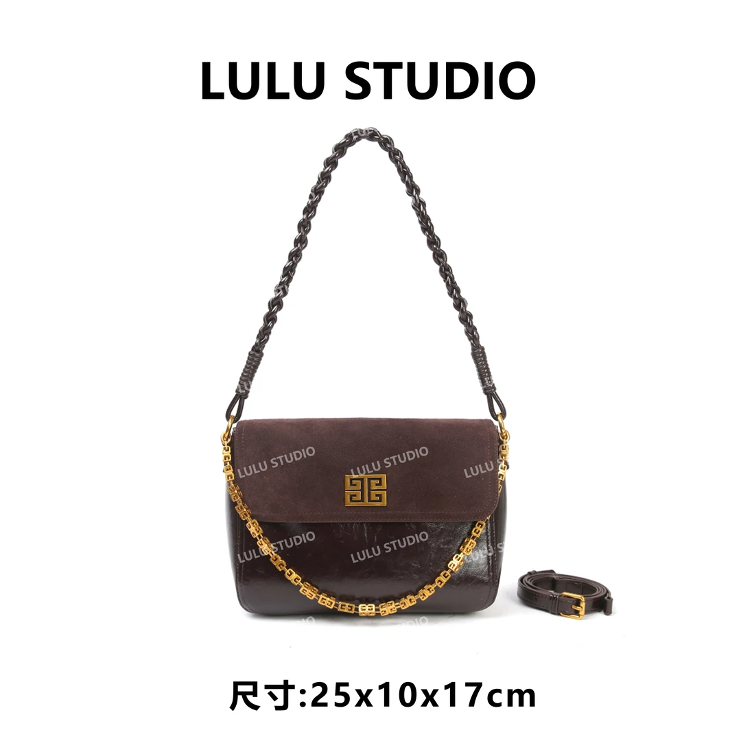 【LULU】SKL-5758-1-咖啡RAIN.CUN休闲百搭腋下斜跨女包