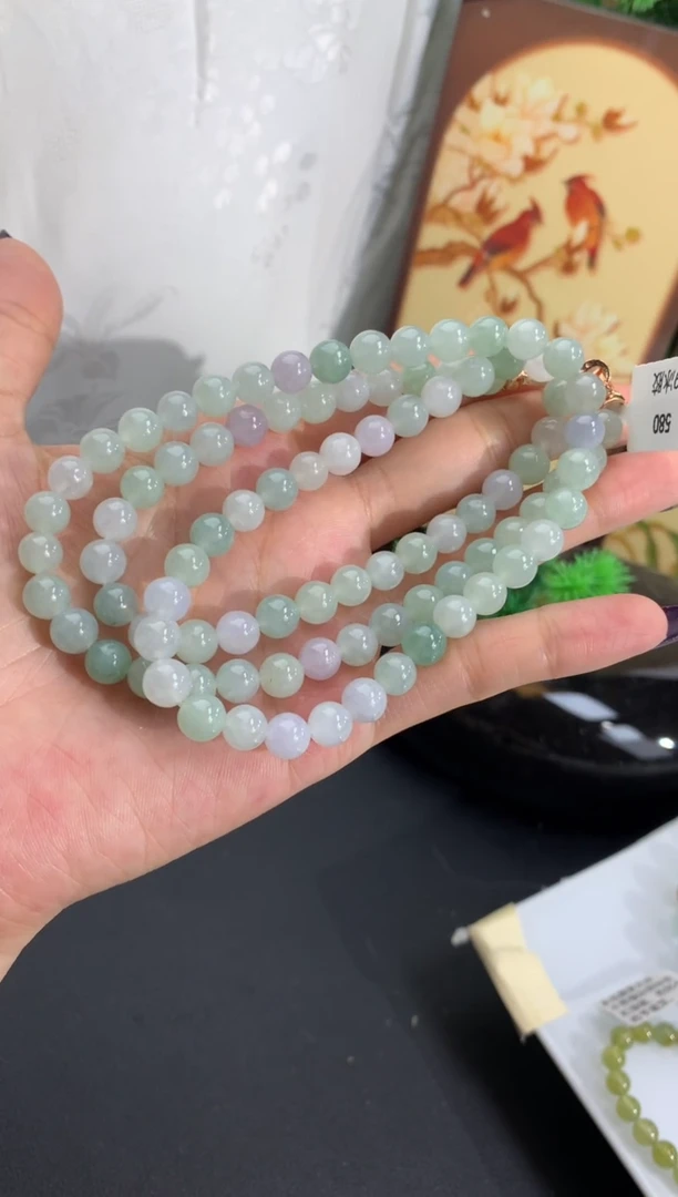 未镶嵌手串翡翠卡7mm