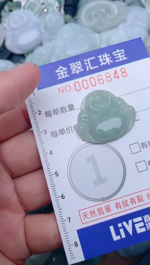 翡翠未镶嵌颈饰6848