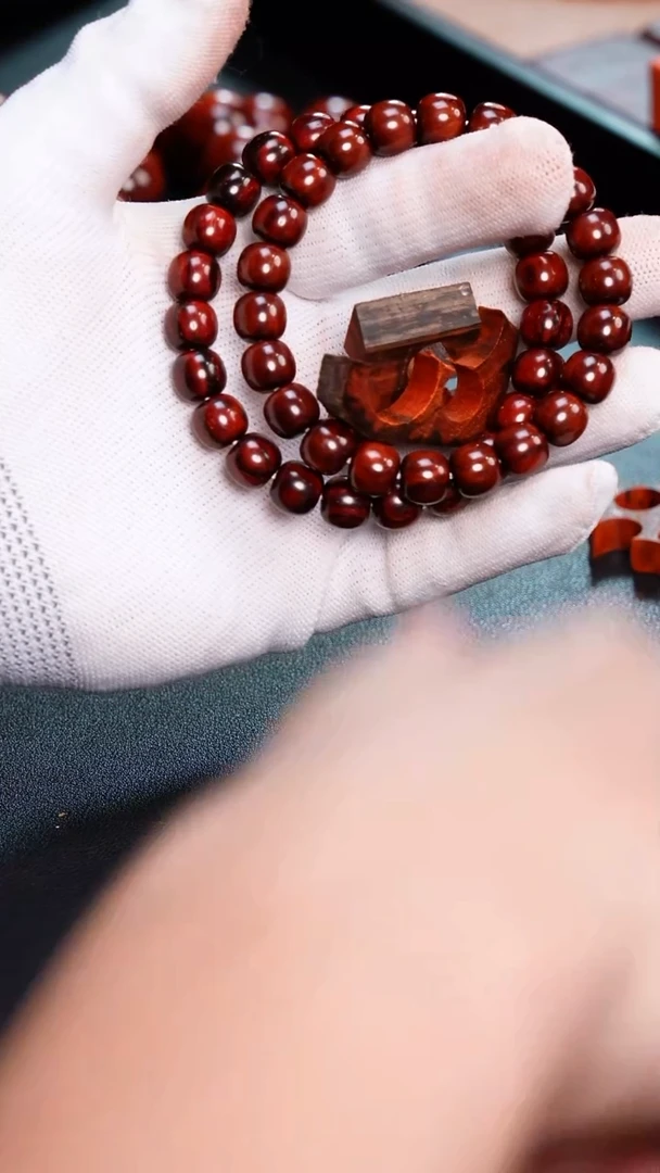 手串/手链小叶紫檀9.5x10琴料帝王泥精工老型单圈5625