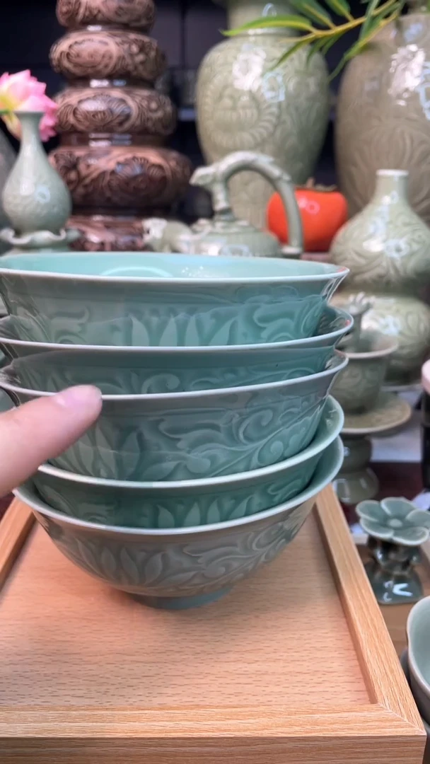 【闪购商品】耀州窑缠枝连纹5只二级