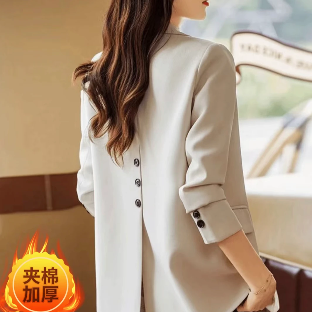 西装外套女秋冬新款休闲韩版宽松网红小个子女装西服流行港风