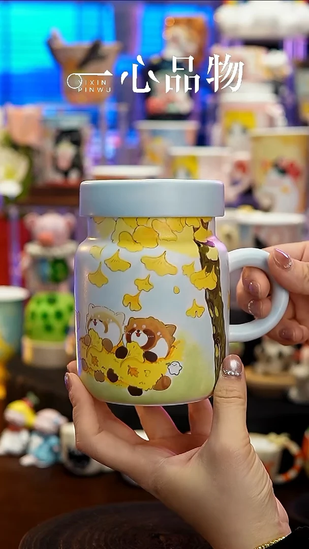 杯子瓷S508景德镇手工手绘杯子摆件