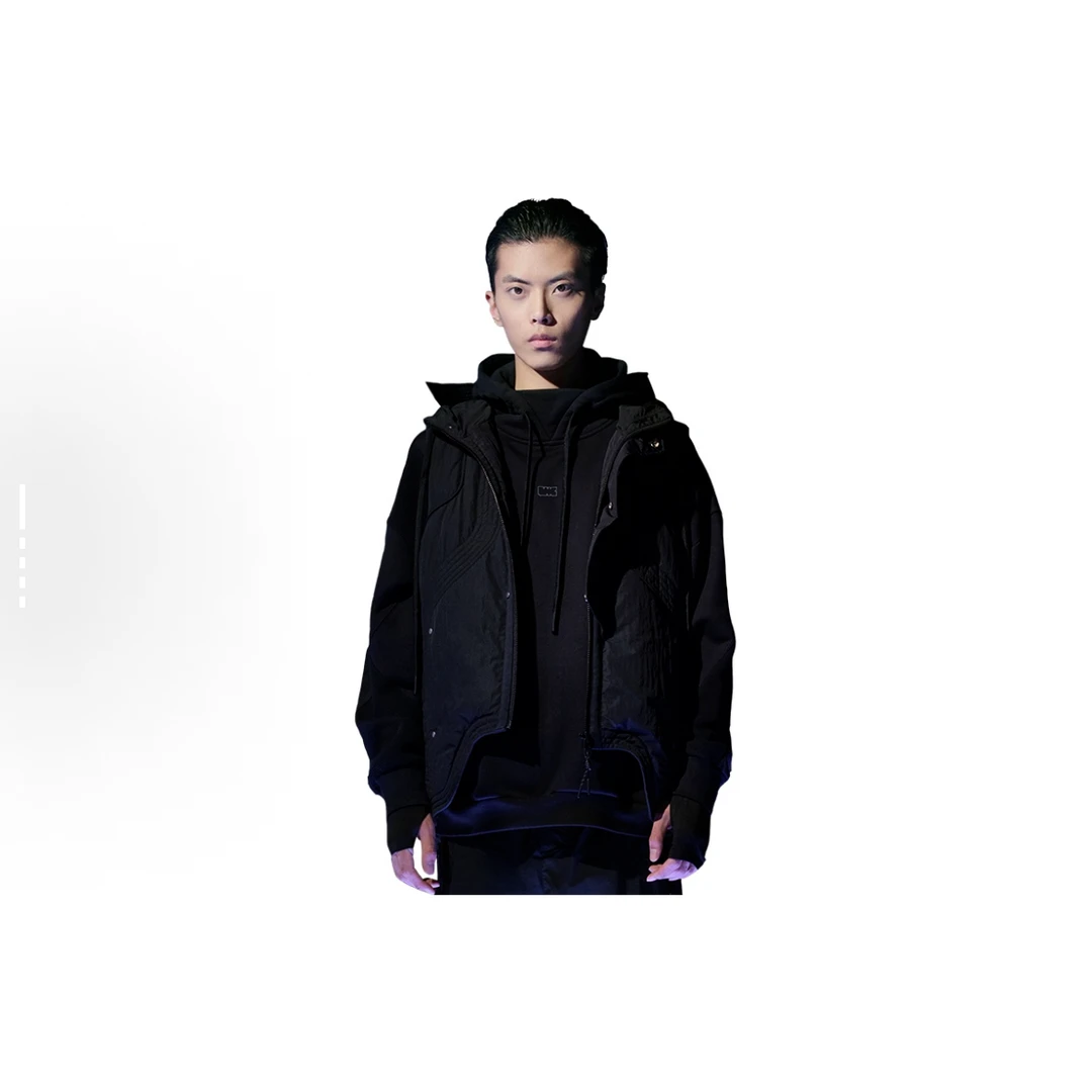 (直播）李宁LNG都市机能系列男女同款纯色连帽运动棉马甲FKBD001