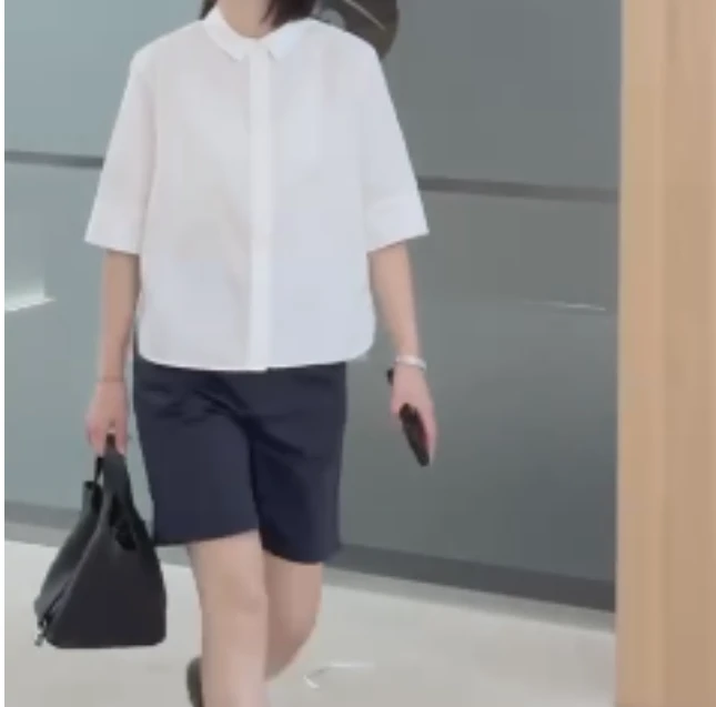 2025夏季新款网红同款洋气韩版潮流设计感上衣短裤两件套-VV足i