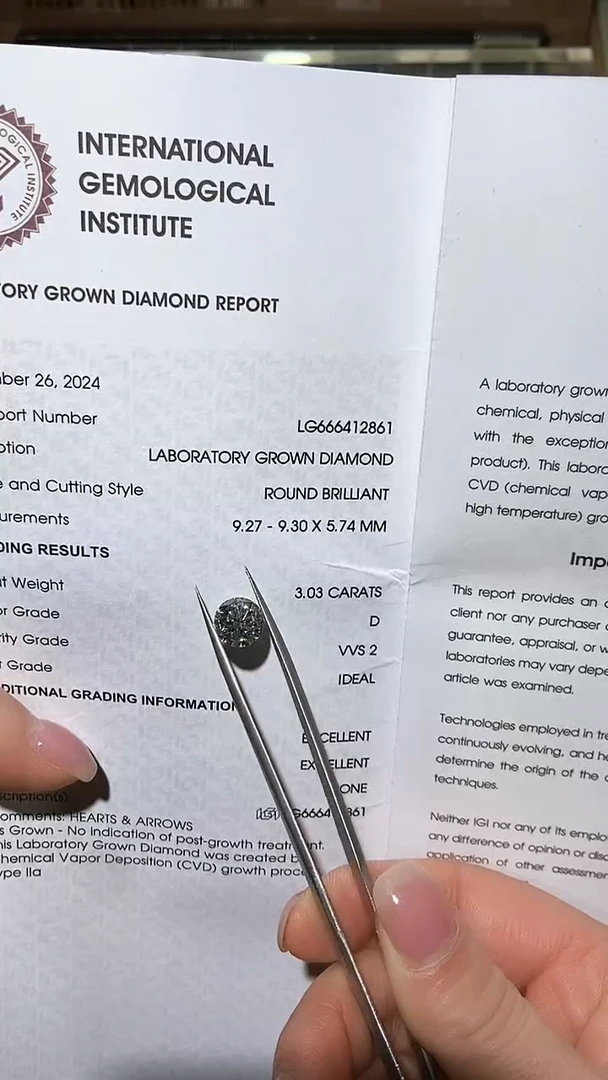 【闪购商品】合成钻石裸石未镶嵌3.03/666412861