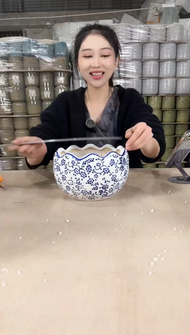 【闪购商品】陶瓷蛋壳白青花瓷中号20x14