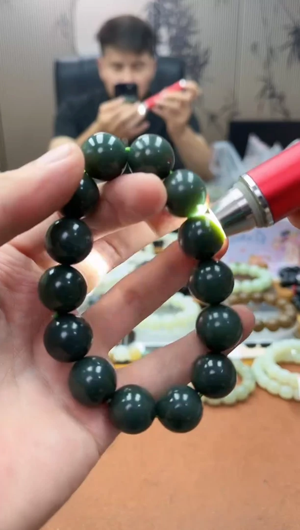 手串未镶嵌和田玉纯天然新疆且末蓝16
