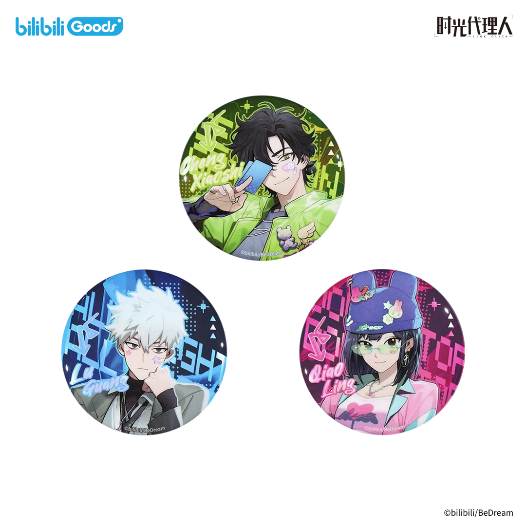【现货】bilibiliGoods 《时光代理人》 惊喜节拍系列 荧光马口铁徽章