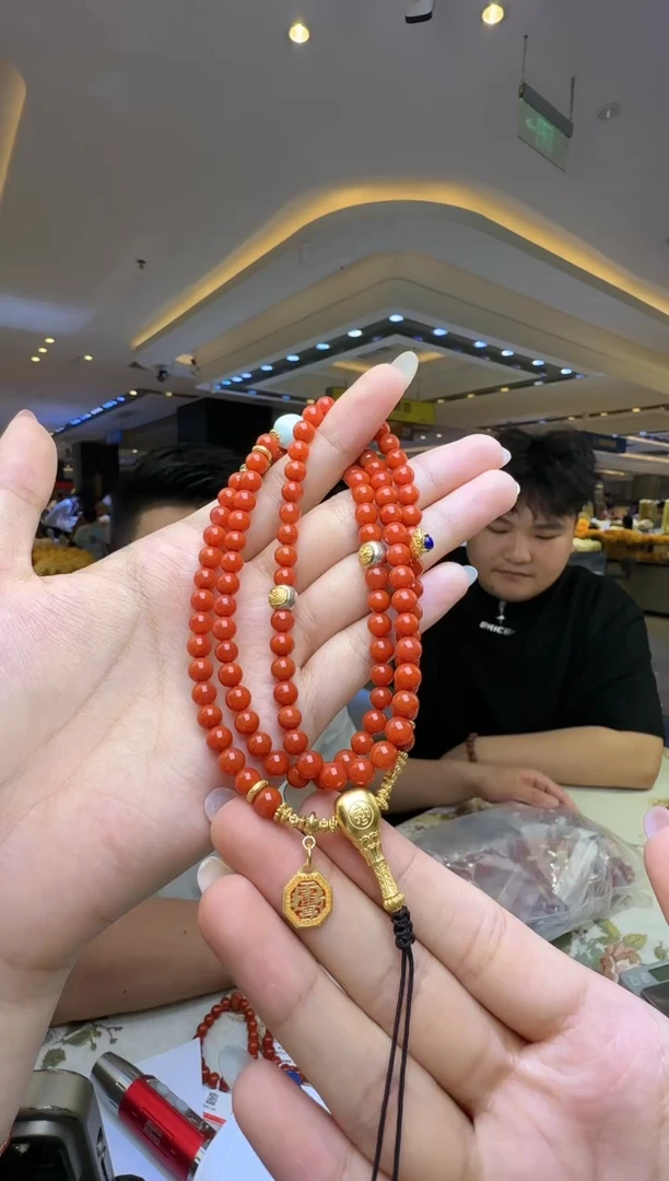 南红玛瑙银S925镶嵌项链多样性发一件-0428-033