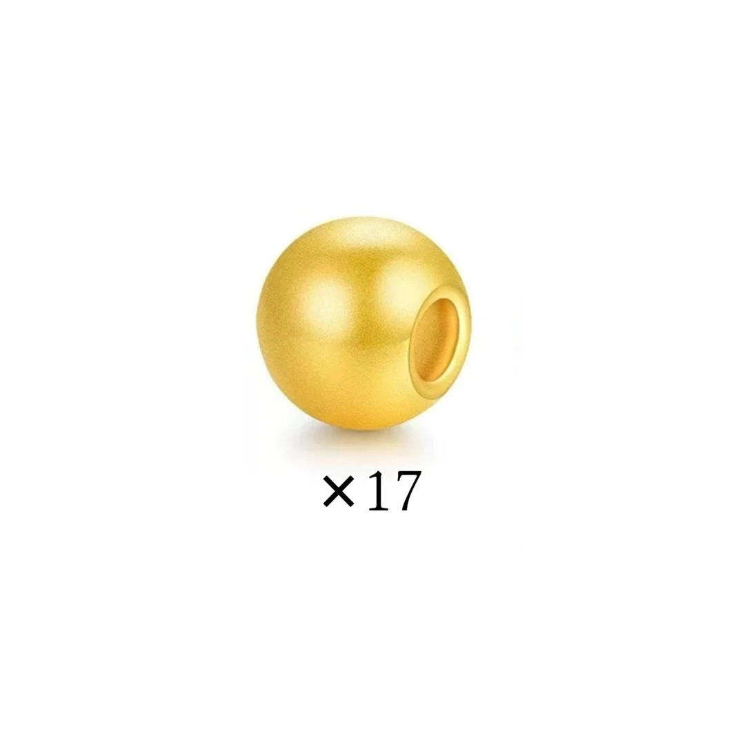 足金999卡五古法金珠17颗手串(20元运费为质检费)
