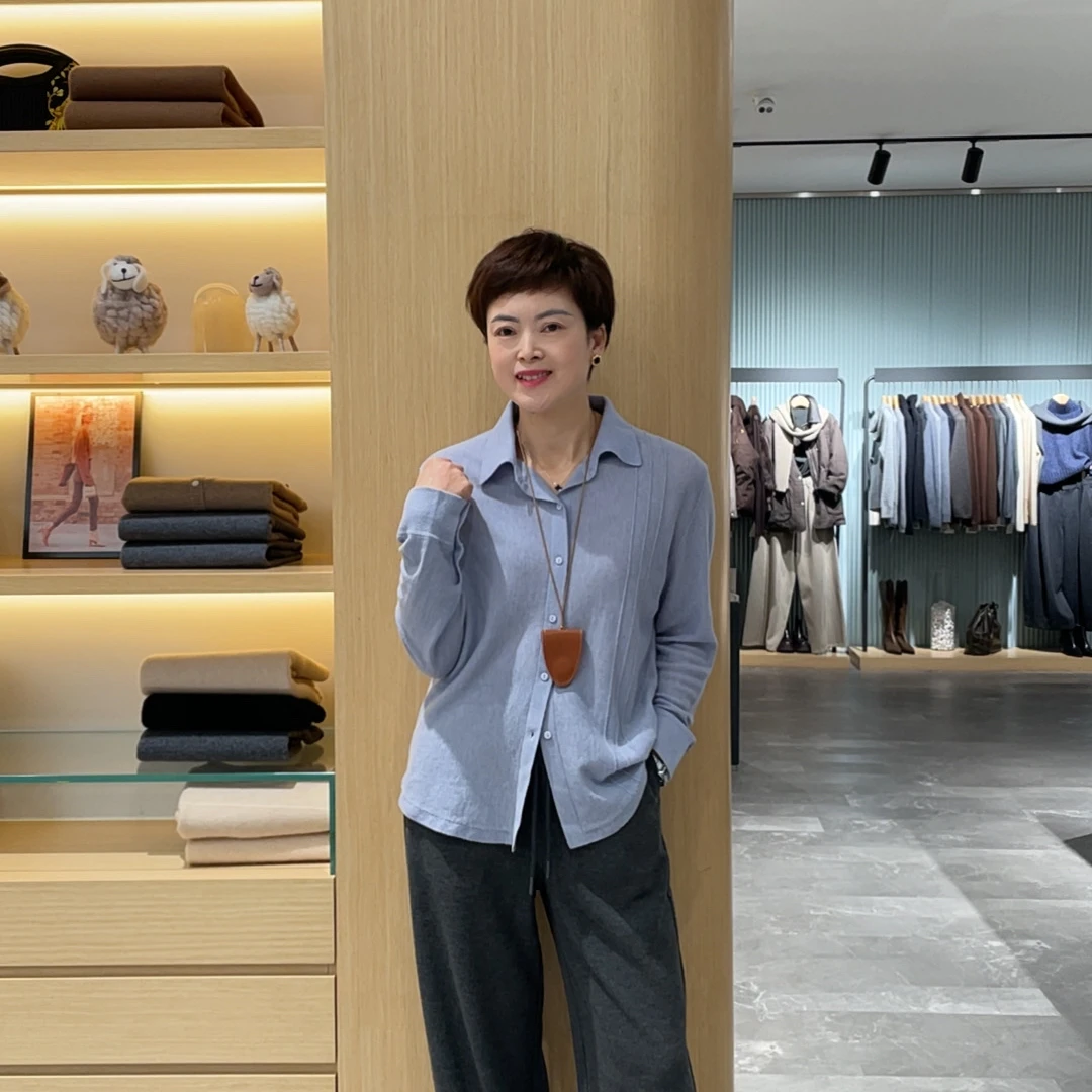 长袖极简风通勤小众衬衫气质上衣休闲牛仔百搭打底衬衣纯色