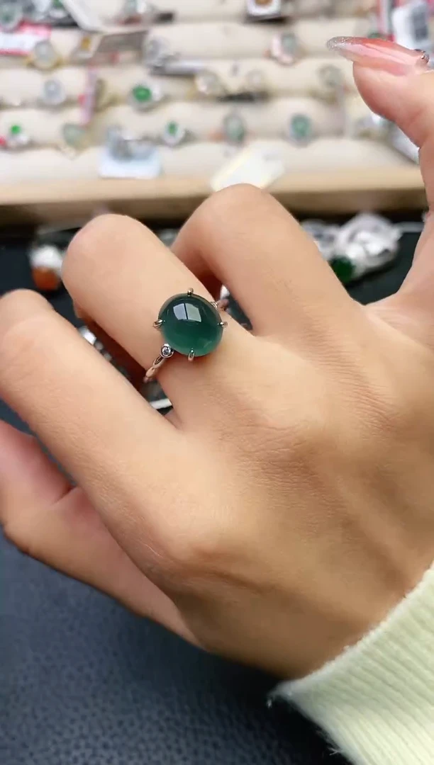 【闪购商品】翡翠戒指银S925镶嵌11111
