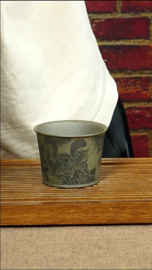 茶杯紫砂南柯记全手刻杯
