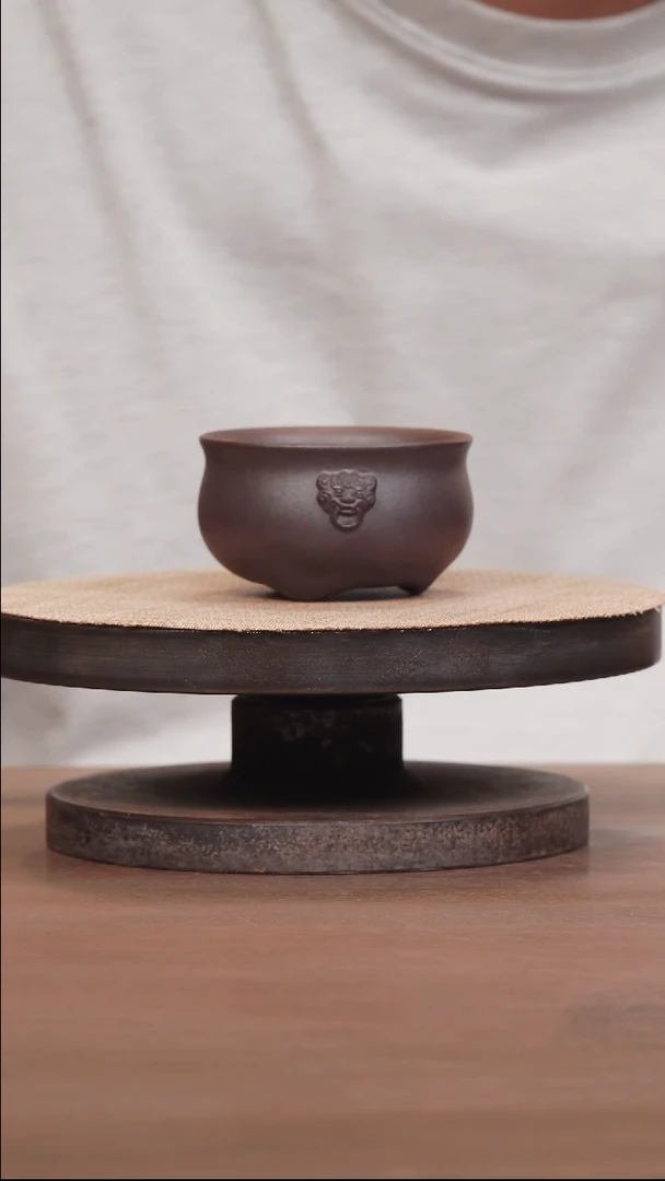茶壶紫砂窑变双耳狮环杯