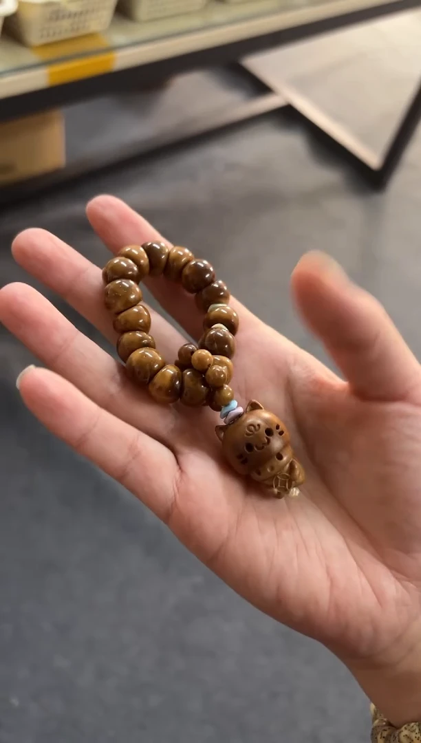 吊坠菩提根/象牙果缨*?12mm库克大肠手捻