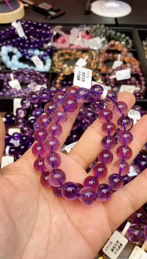 【闪购商品】水晶手串未镶嵌A59 紫水晶 11mm+多样性发其一