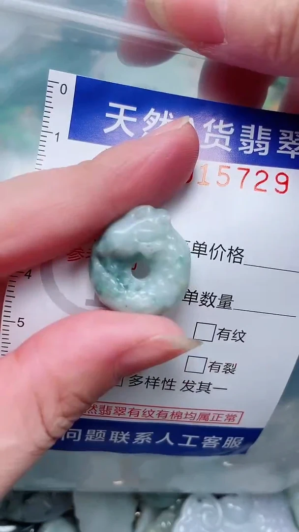 翡翠未镶嵌吊坠(赠链)1