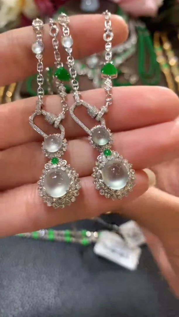 套链18K金镶嵌翡翠a72多样性一件发货