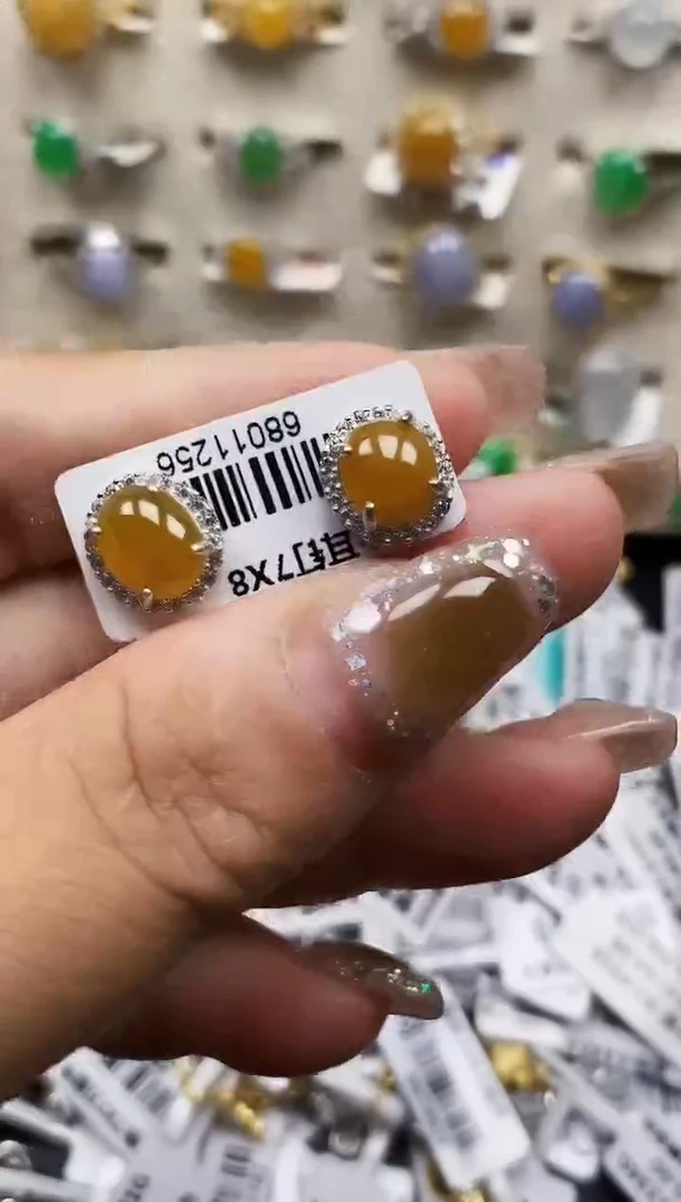 银S925镶嵌戒指翡翠0219