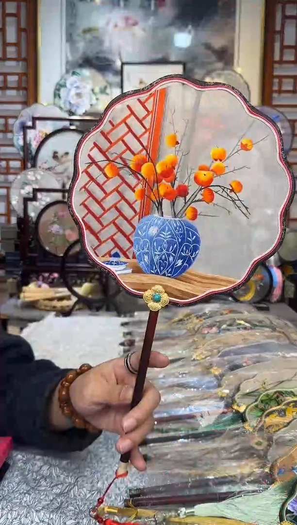 扇子纯手工苏绣团扇福利价