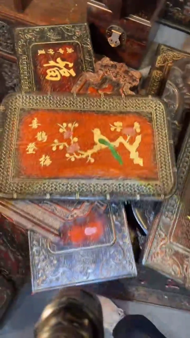 非洲紫檀（红花梨）36x24cm赏盘无底座