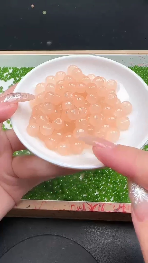 未镶嵌和田玉珠宝半成品藕粉墩墩珠N433卡6*8MM15颗