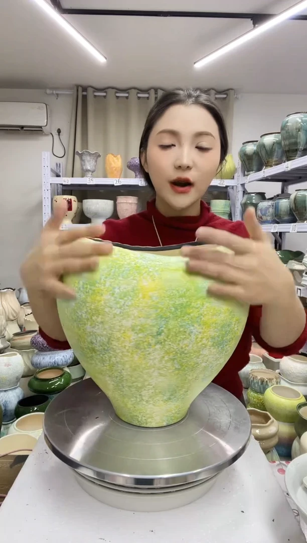 1.4陶瓷花盆直播链接高25.    口 20