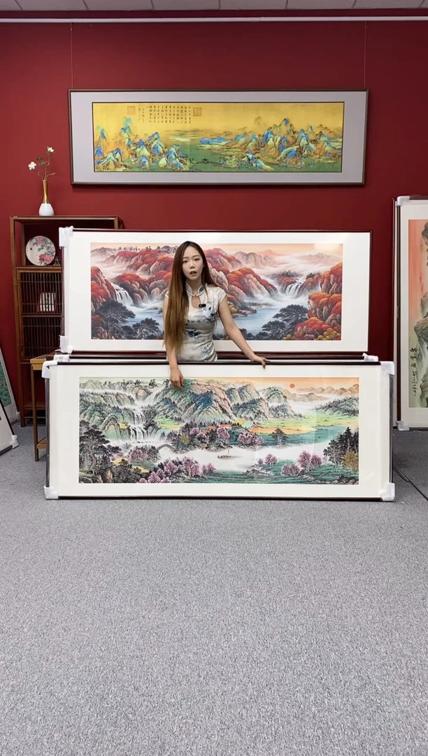 国画手绘  219*88 聚宝福地